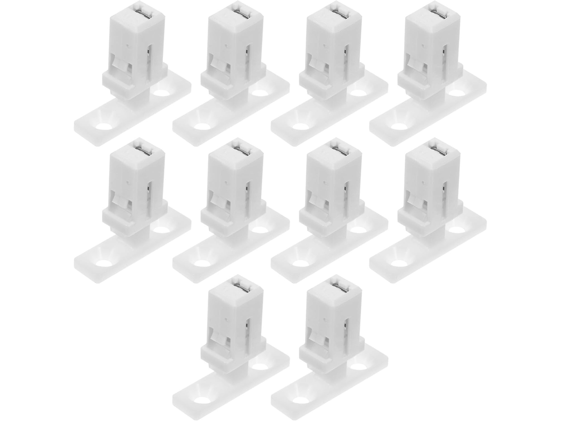 Trava De Pressão Angooily Com Fixação Confiável E Design Simples Em Plástico Branco Ferro, Pacote Com 10 Unidades