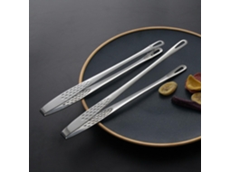 Conjunto De 2 Pinças Para Churrasco Em Aço Inoxidável 304, Antiderrapantes, Estilo Coreano, Com Cabo Longo, Ideais Para