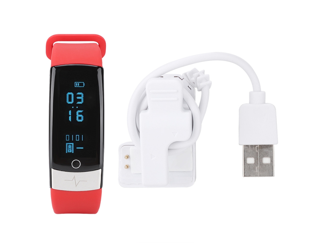 Mali pulseira Inteligente Qs03 com Monitor de Frequência Cardíaca Ip67 Bracelete de Fitness com Tela de 0.91 Polegadas