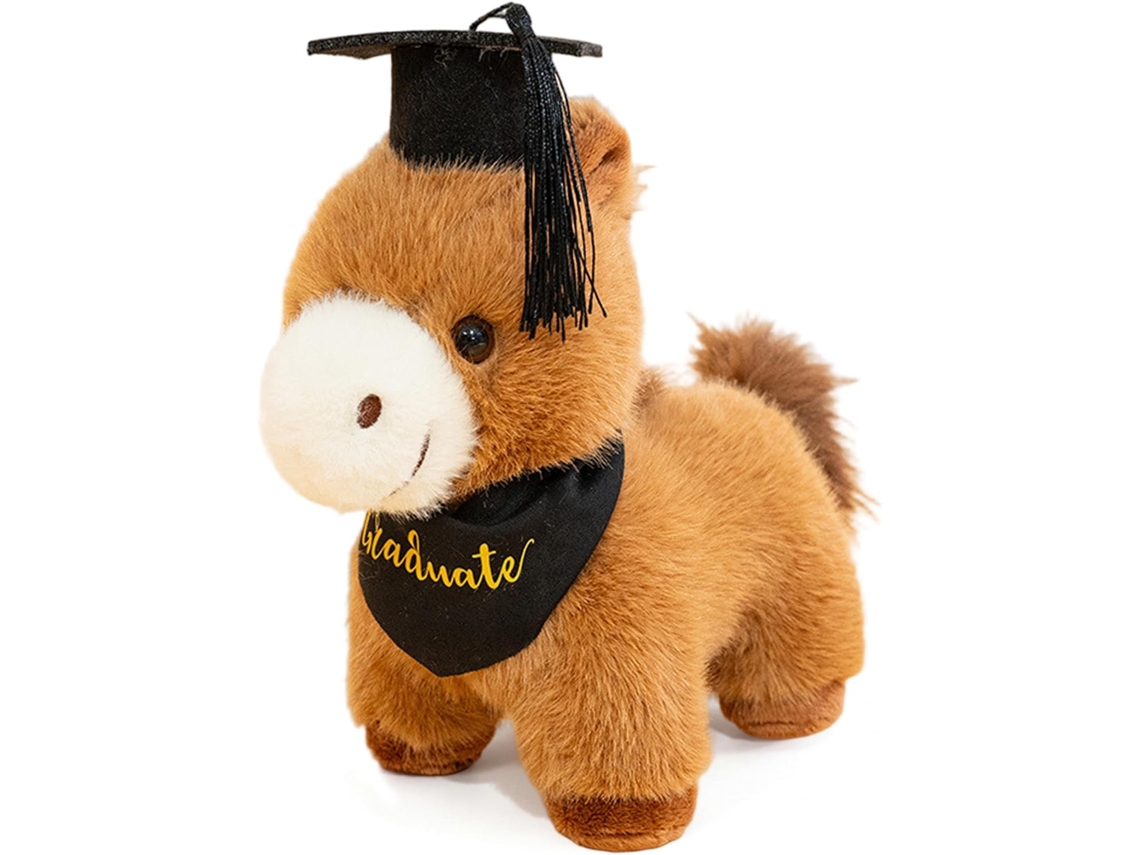 Pelúcia De Formatura, Cavalo Formando Com Capelo E Bandana, 25 Cm,