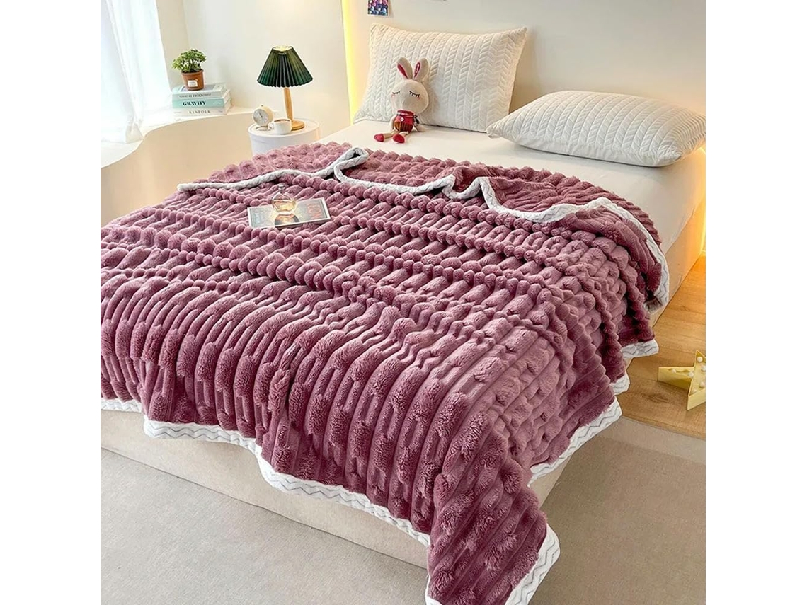 Manta Grossa e Macia para Todas as Estações Xale Escritório Cochilo Cama, Macio, Quente, Ideal para Quarto e S