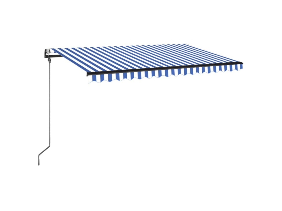 Retractable Awning, Retractable Awnings Vidaxl Azul Alumínio (450 X 350 Cm)