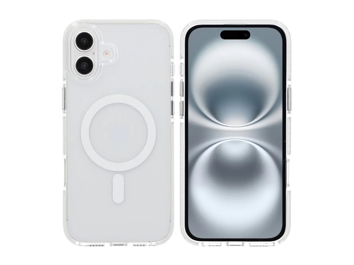 Capa Magnética Para Celular Com Dupla Proteção Para Iphone 17 - Branca