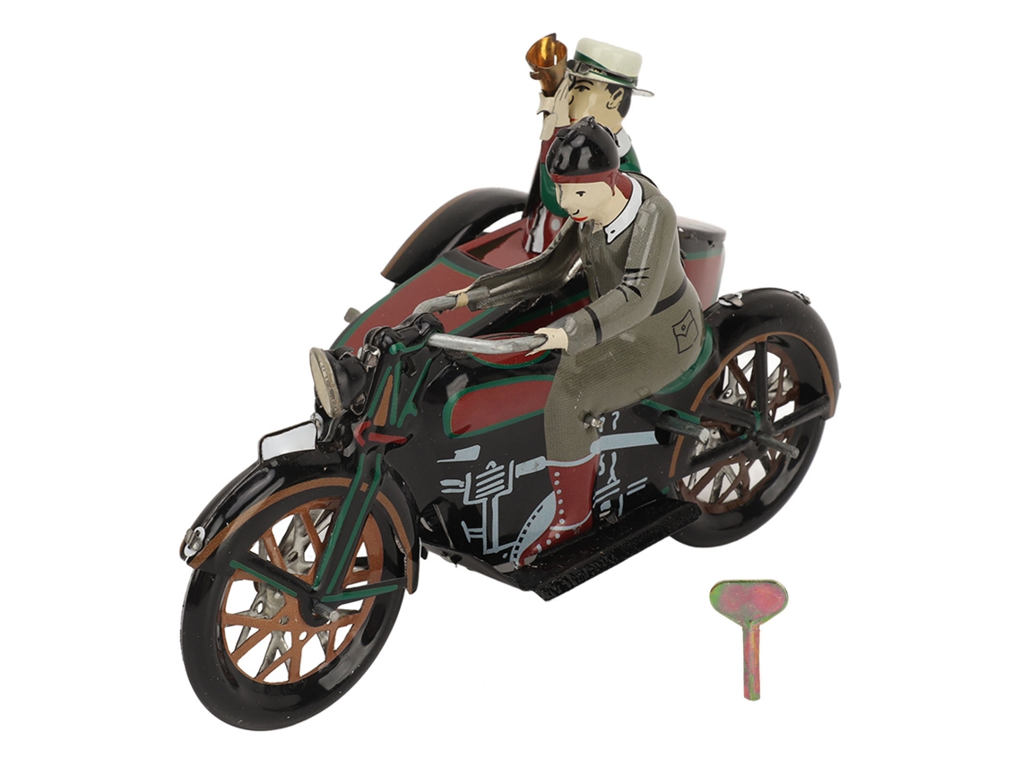 Mali brinquedo de Moto com 3 Rodas a Mola Nostálgico Vintage de Lata para Coleção e Presentes Criativos