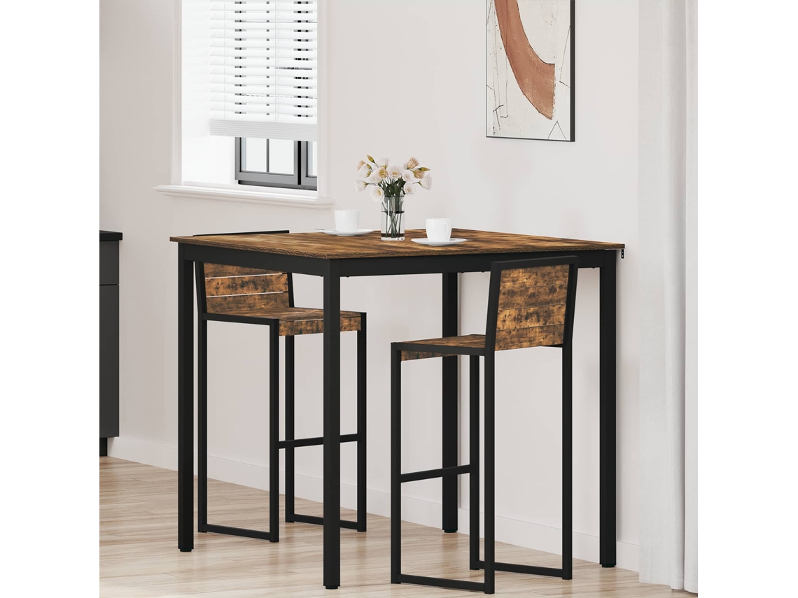 Vidaxl Mesa De Bar Em Pé Derivados De Madeira Quadrado