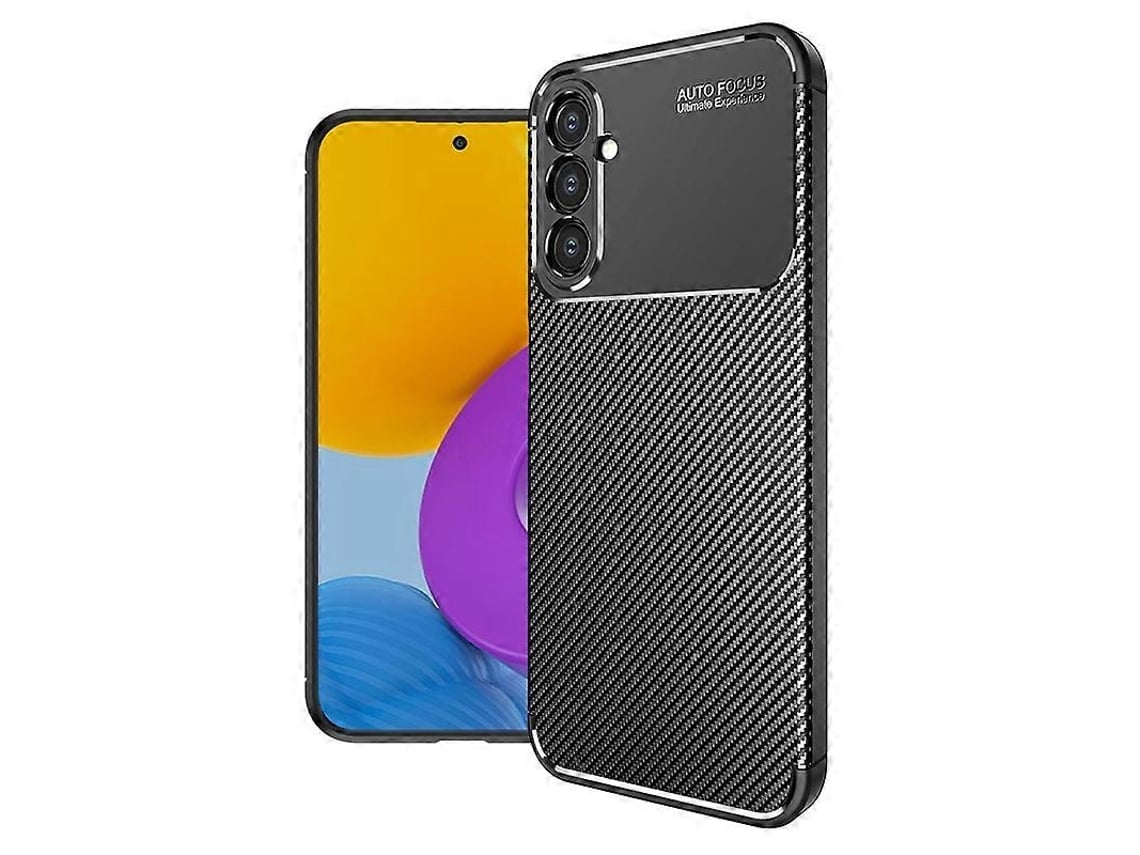 Capa De Celular Em Tpu Resistente A Impactos Com Textura De Fibra De Carbono Para Samsung Galaxy A54 5g