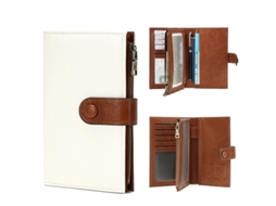 Carteira Feminina - Porta Cartões - Proteção Rfid - Pu - Tripla Dobra - Branco