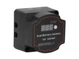 Kit de relé de carga dividida VSR 12V 140A com display LED para veículos e barcos