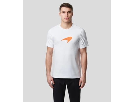 Camiseta branca de algodão McLaren tamanho XL