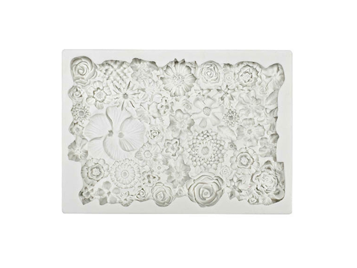 Molde De Silicone Para Bolo Fondant Em Formato De Flores Criativas, Molde Para Chocolate, Molde Para Cubos De Gelo, Ferramenta De Confeitaria Diy