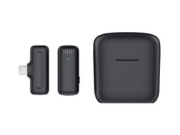Microfone De Lapela Sem Fio Com Estojo De Carregamento Para Gravação De Fones De Ouvido Com Cancelamento De Ruído De 3 Níveis (preto)