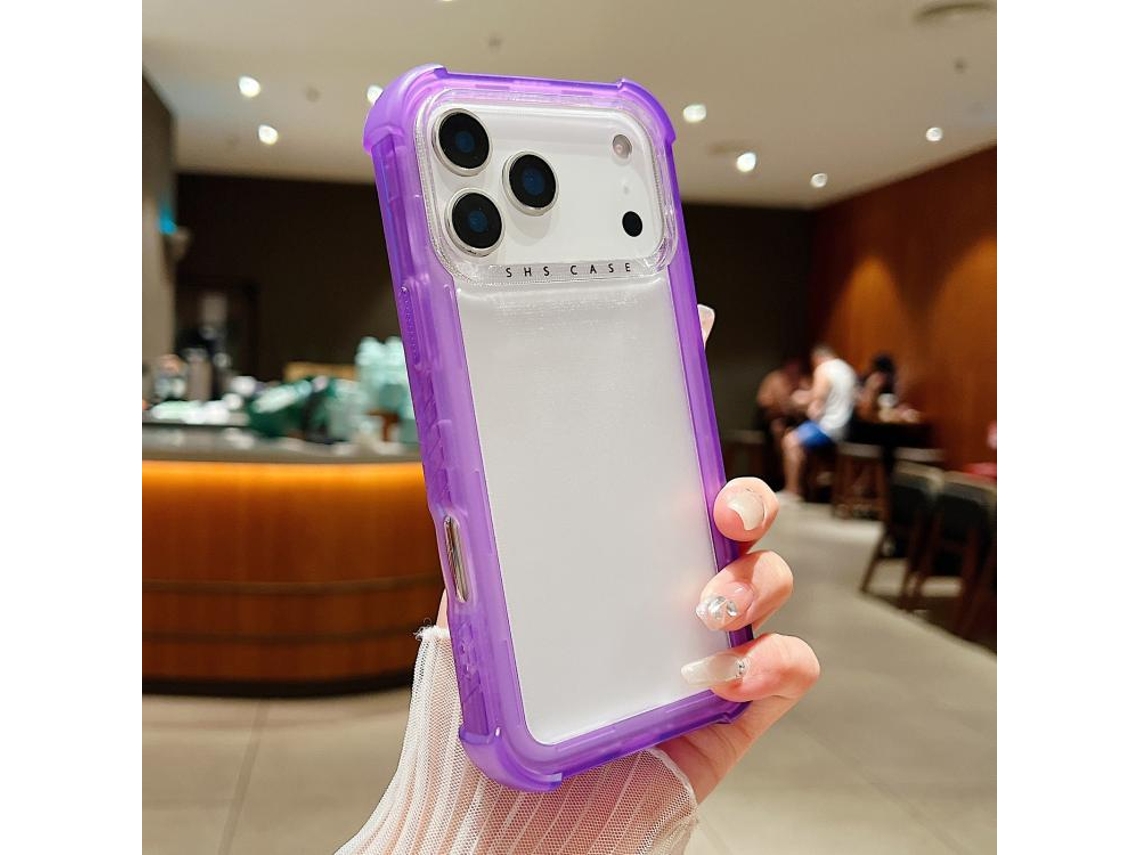 Capa Transparente Fosca Híbrida 3 Em 1 Para Iphone 17 Pro Max.
