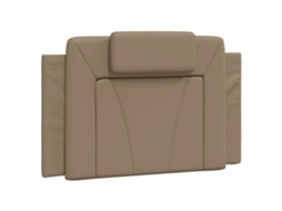 Almofadão de Cabeceira Viana Couro Cappuccino Artificial 80 cm MAISON EXCLUSIVE