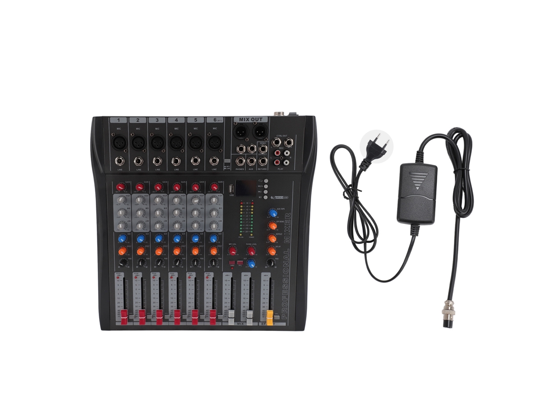 Mixer EOOCOO (mixagem em Tempo Real Bluetooth Usb)