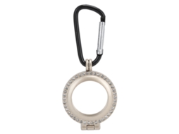 Capa Protetora Para Localizador De Iphone Com Moldura De Metal E Carabiner Anti-perdas (dourado)