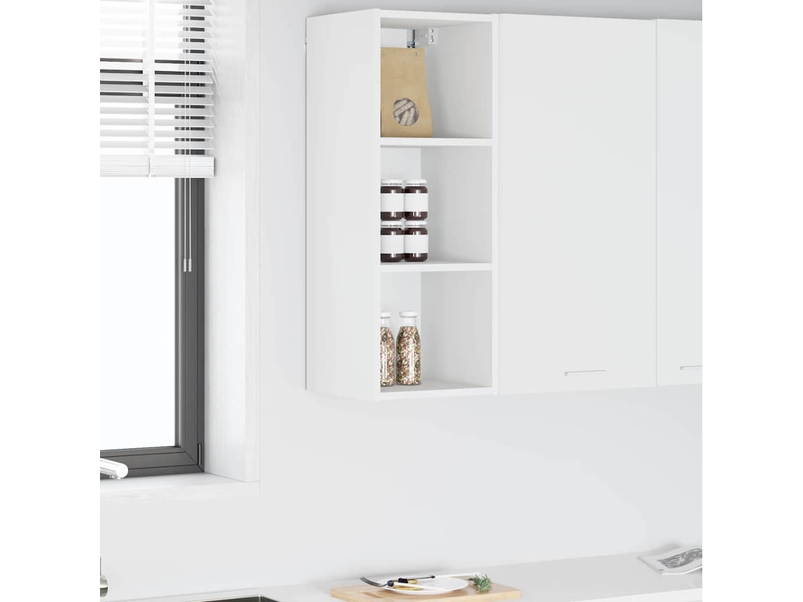 Vidaxl Armário Suspenso Branco 30 X 29,5 X 80 Cm Derivados De Madeira