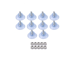 10 Peças De Ventosas De Borracha Para Mesa De Cristal Com Parafuso M6 Substituições Fortes Hxb Plata