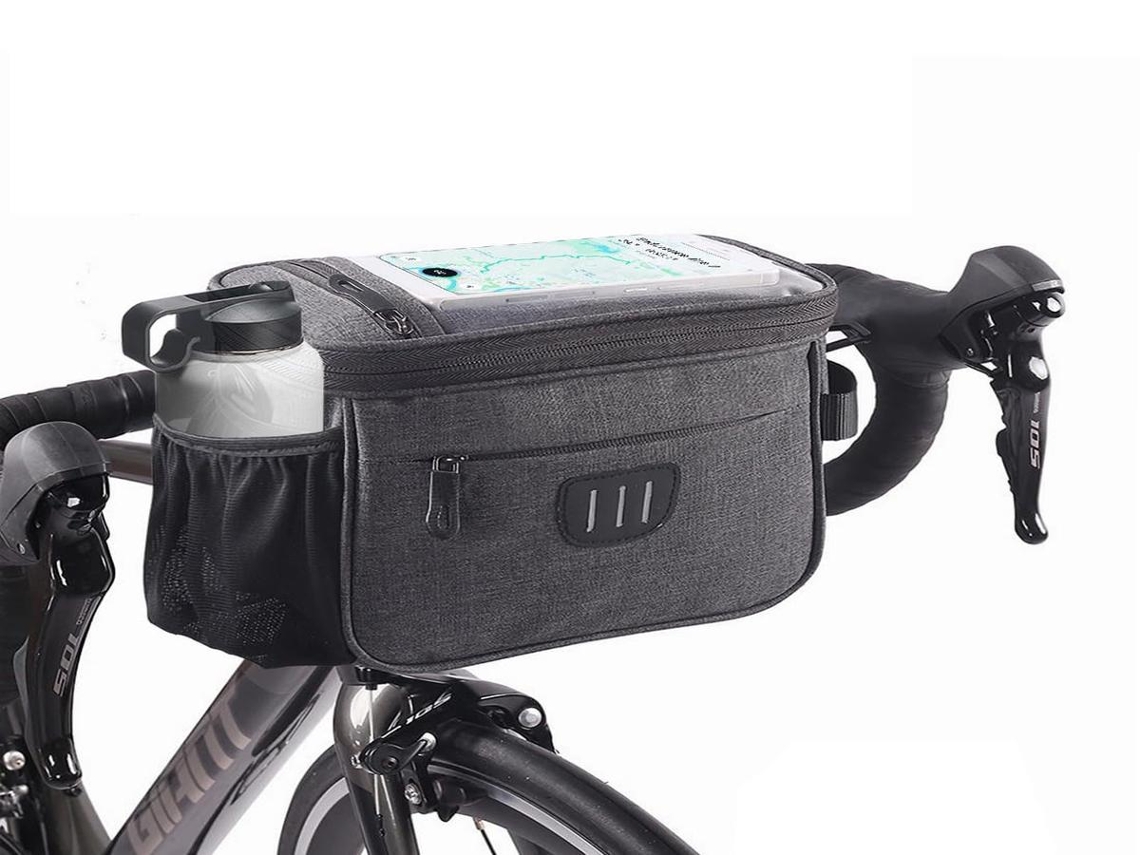 Bolsa para Telemóvel de Bicicleta Até 6,8 Polegadas Reflexivo Removível Alça Ombro LURELIA