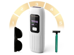 Dispositivo de Depilação Ipl Depilação a Laser Permanente em Casa Portátil com 999.990 Flashes Branco AUJEZON