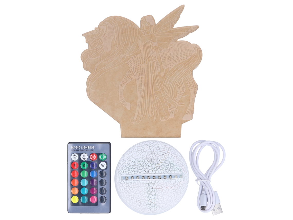 Lanterna Noturna 3D Led com 16 Cores, Luz Decorativa, Quarto, Presente, Natal, Crianças