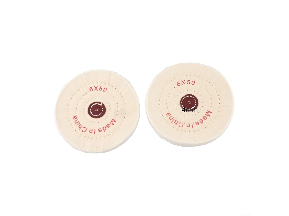 Disco De Polimento 6 Polegadas Com Estrutura Algodão Multicamadas 4mm Para Joias, Aço Inoxidável, Alumínio E Plástico