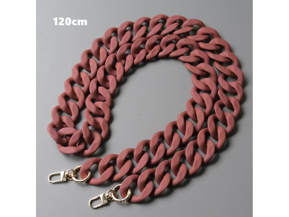 Ryi_ins Novos Acessórios Pingentes Para Celular Feitos À Mão, Corrente De Acrílico Popular Com Cordão Para Celular Vermelho-120 Cm