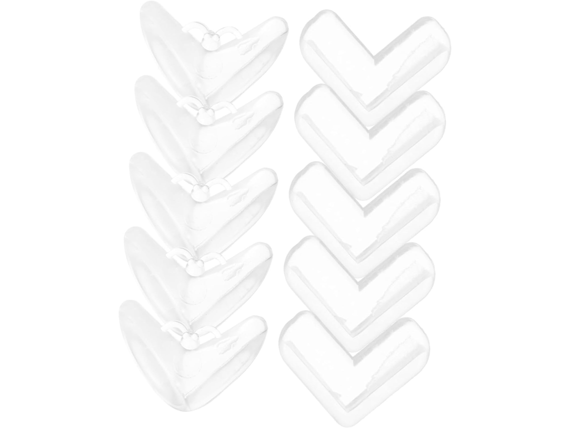 Conjunto De 20 Protetores Canto Para Meninas, Protetores Anticolisão De Silicone Transparente Para Móveis, Uso Em Mesas