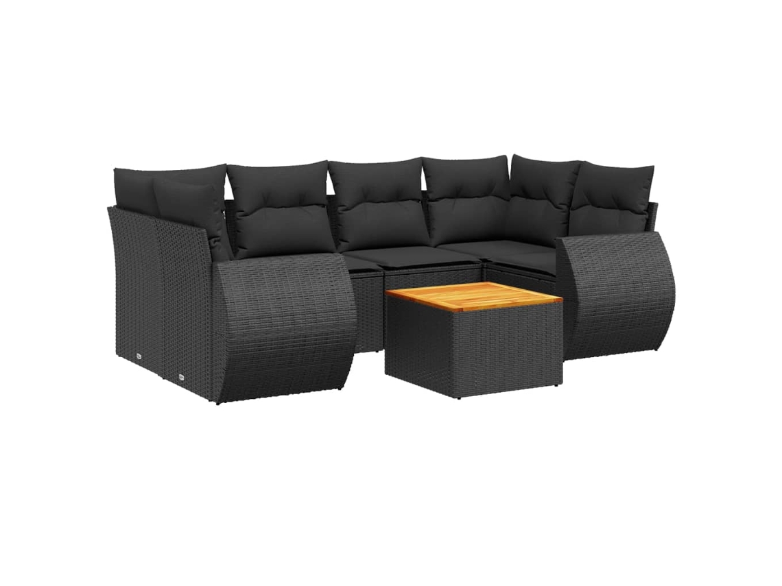 Garden Sofa Set, Garden Sofa Sets Vidaxl Preto Rattan / Vime (n/a)