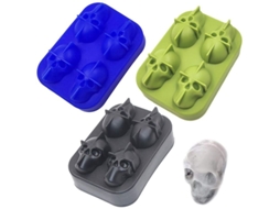 Molde De Gelo Caveira 3d, 3 Peças Moldes De Gelo Caveira Flexíveis Bonitos E Divertidos
