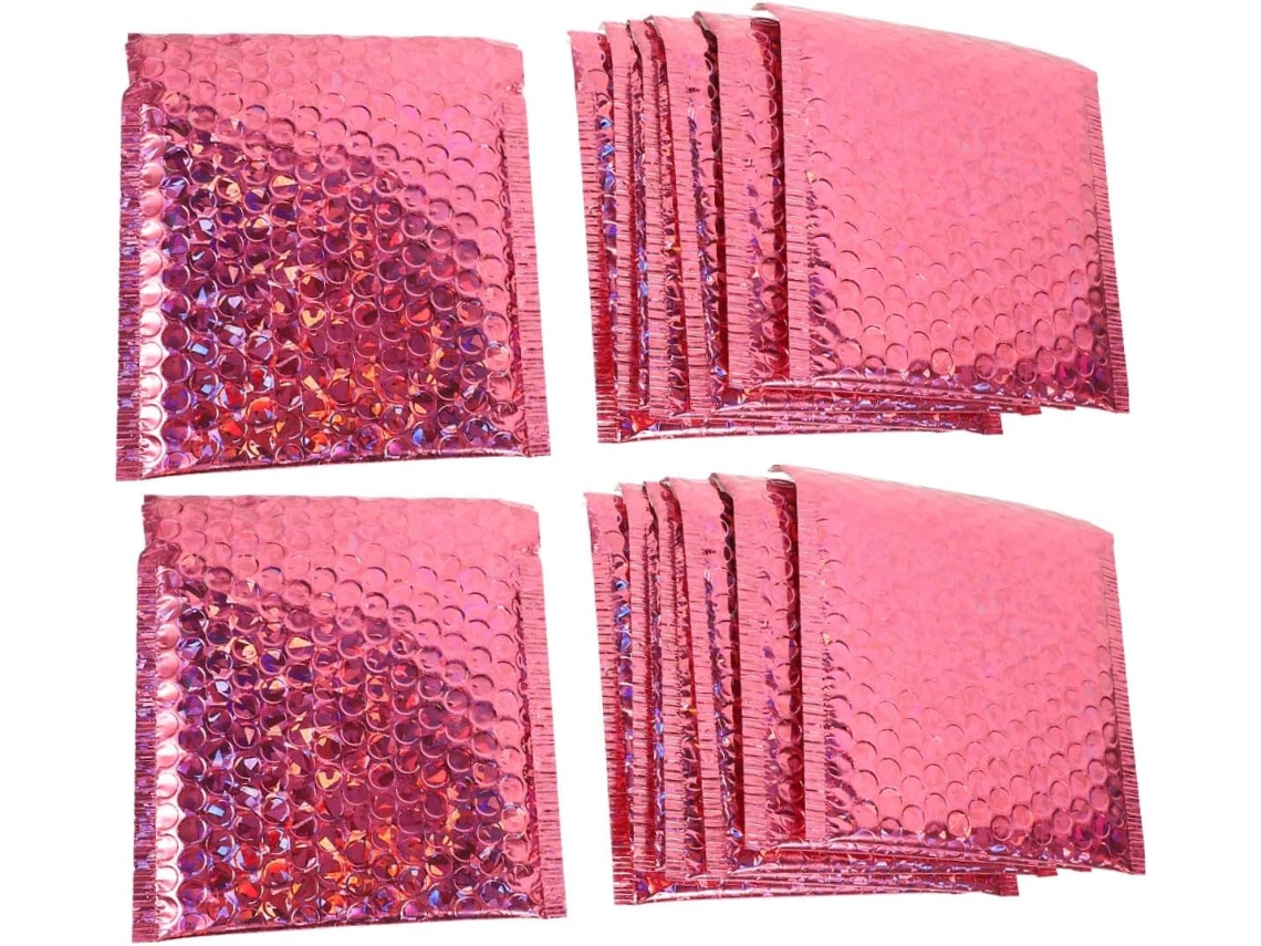 Pacote com 50 Alipis Bubble Wrap, Embalagem para Envio, Folha de Alumínio Pet, Acolchoamento Fecho Adesivo, Un