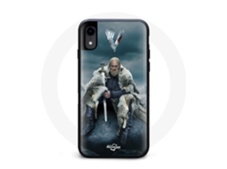 Capa para Iphone X Vikings Series Temporada 6 Ragnar Lothbrok Logotipo V Epée Cinzento Fundo Brouillard MANIACASE