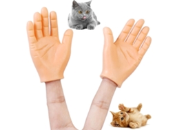 Mali jogo de Bonecos de Dedo para Gatos Pequenos Mãos Simuladas Duráveis Portáteis 2 Unidades