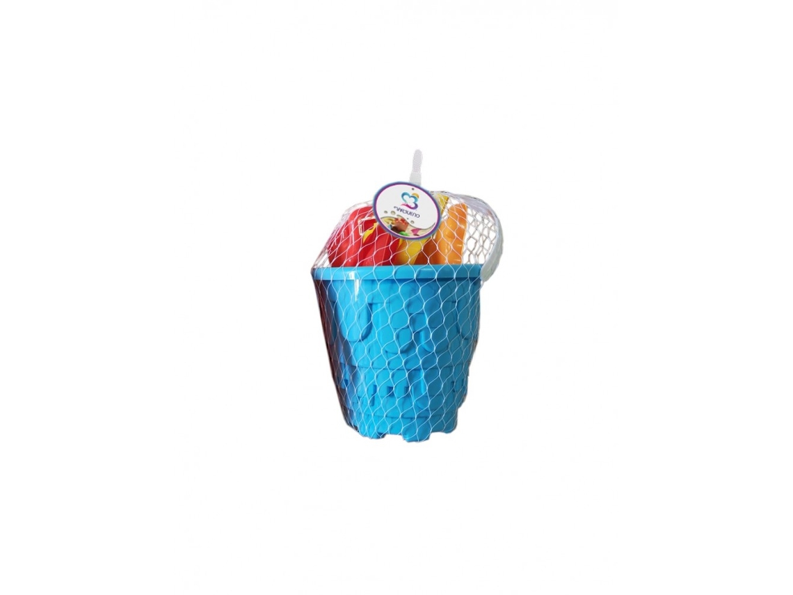 Conjunto Cubo De Praia Marbueno Com Acessórios 19x15 Cm
