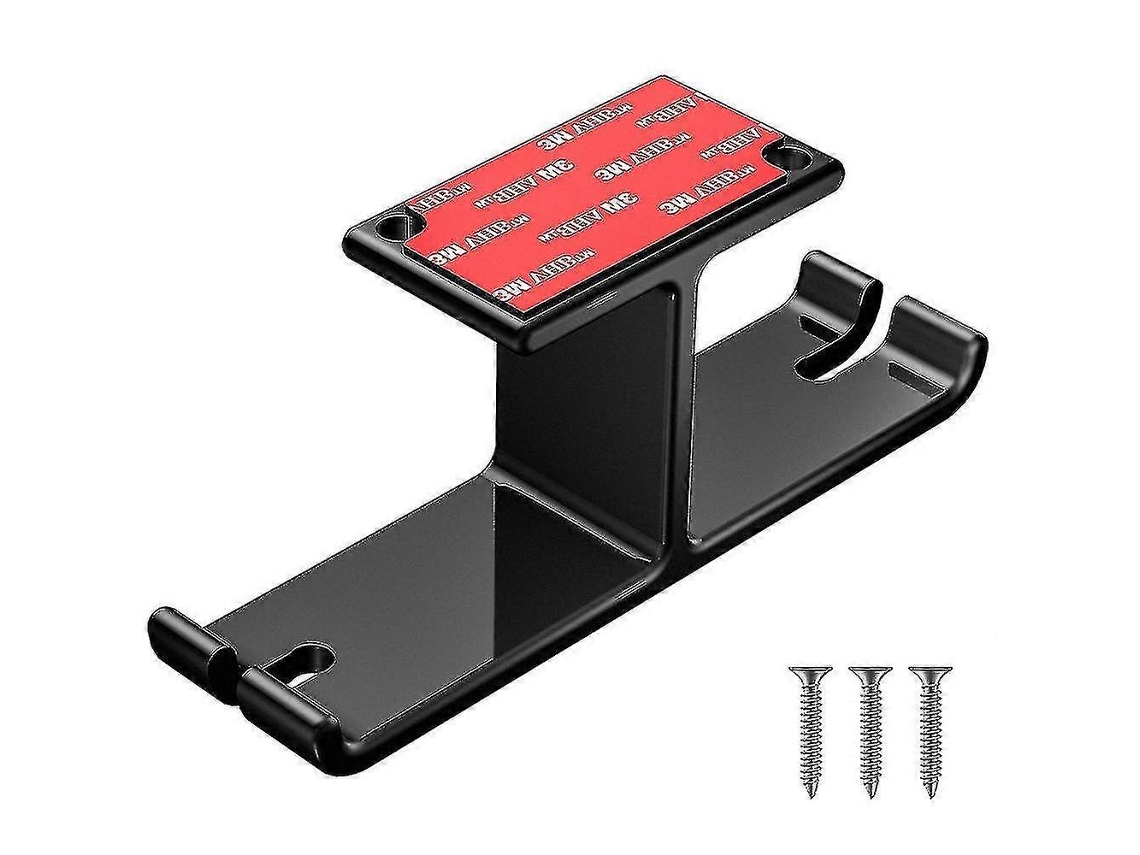 Rebe soporte para Fones de Ouvido de Alumínio com Adesivo Duplo Abaixo da Mesa com Gancho e Capacidade de 5 Kg Negro