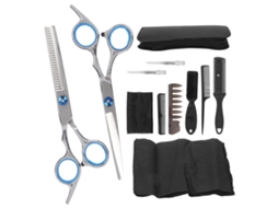 2026 kit de Tesouras para Cortar Cabelo com 12 Peças de Aço Inoxidável com Camada de Cabeleireiro, Pinças e Pente
