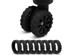 Protetor de Rodas para Mala, Conjunto de 8 Peças em Silicone, com Absorção de Impacto BRILVIBERA