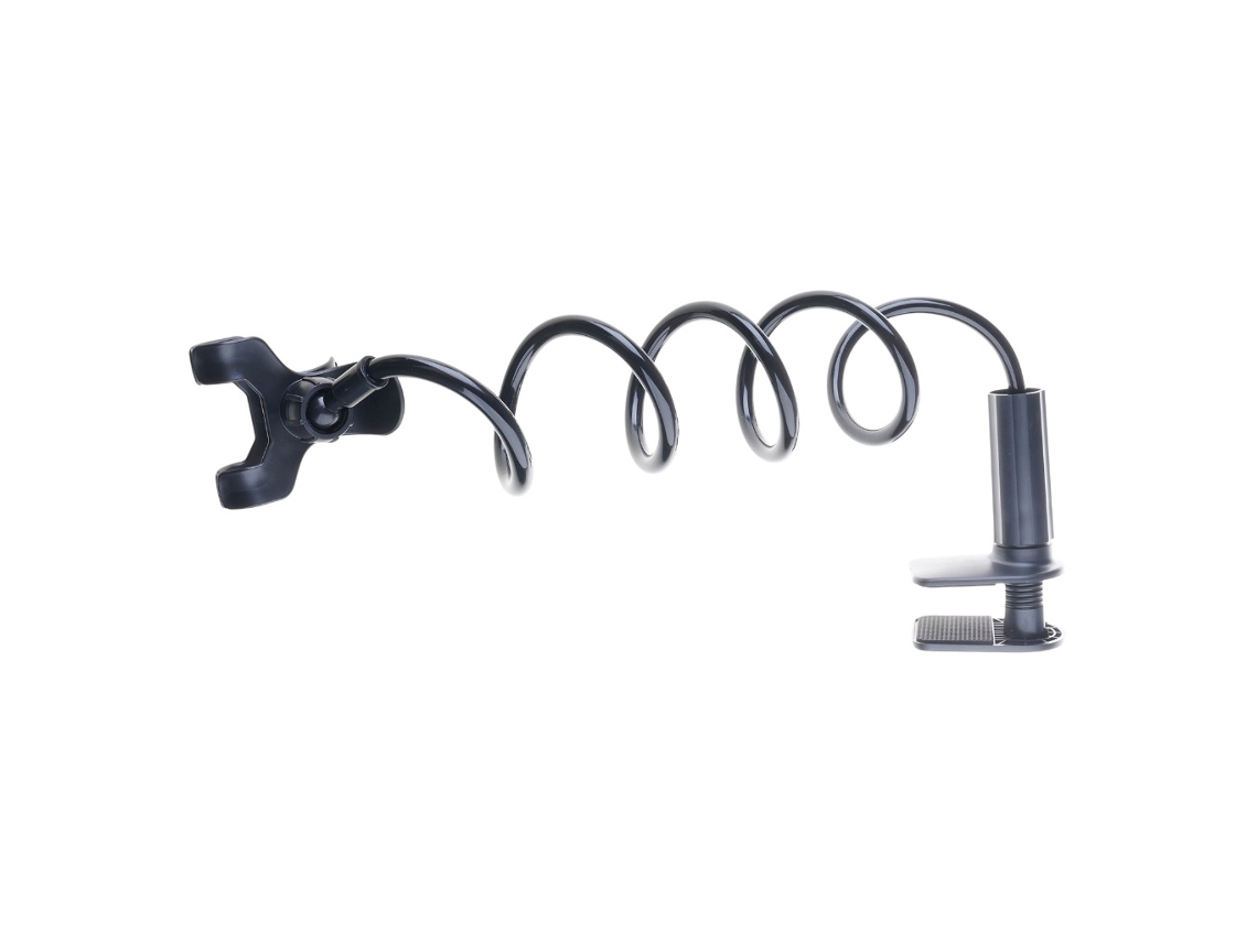 Lurelia Suporte Flexível Para Telemóvel 1,2 M 120 Cm 2 Cm 7 Polegadas Pescoço De Ganso Rotação 360° Braçadeira Mãos-livres Preto