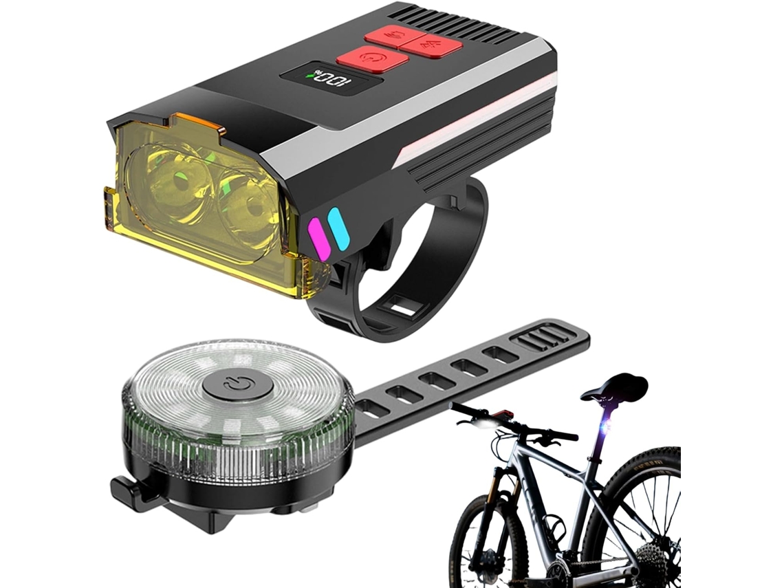 Conjunto De Luzes Ciclismo Super Brilhantes, À Prova D'água E