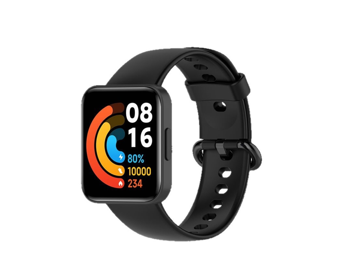 Pulseira Xiaomi Watch Redmi 2 Lite, Silicone Preto, Ajuste Perfeito