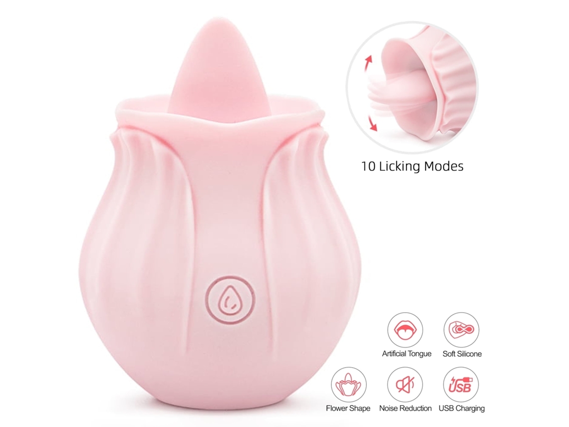 Vibrador Feminino Para Lamber O Ponto G, Brinquedo Sexual Para Adultos Com Língua, Adequado Para Casais Cor-de-rosa 