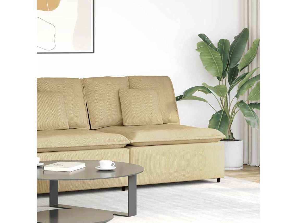 Vidaxl Módulo Central Para Sofá Modular Com Almofadas, Cinza E Verde, 100 Cm