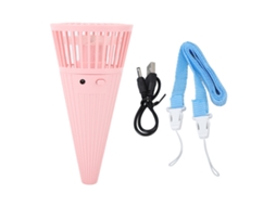 Ventilador Portátil de Pescoço Rosa Verão