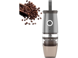 Moedor De Café Elétrico 4 V, 150 Ml, 5 Configurações, Prateado, Para Grãos De Café E Especiarias, Uso Em Casa, Escritório E Viagens