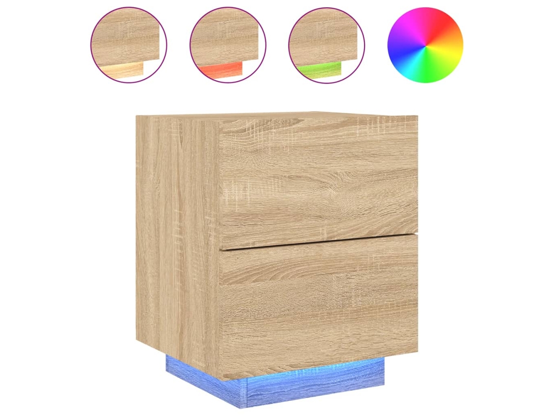 Bedside Cabinet, Bedside Cabinets Vidaxl Marrom Madeira Processada (n/a)