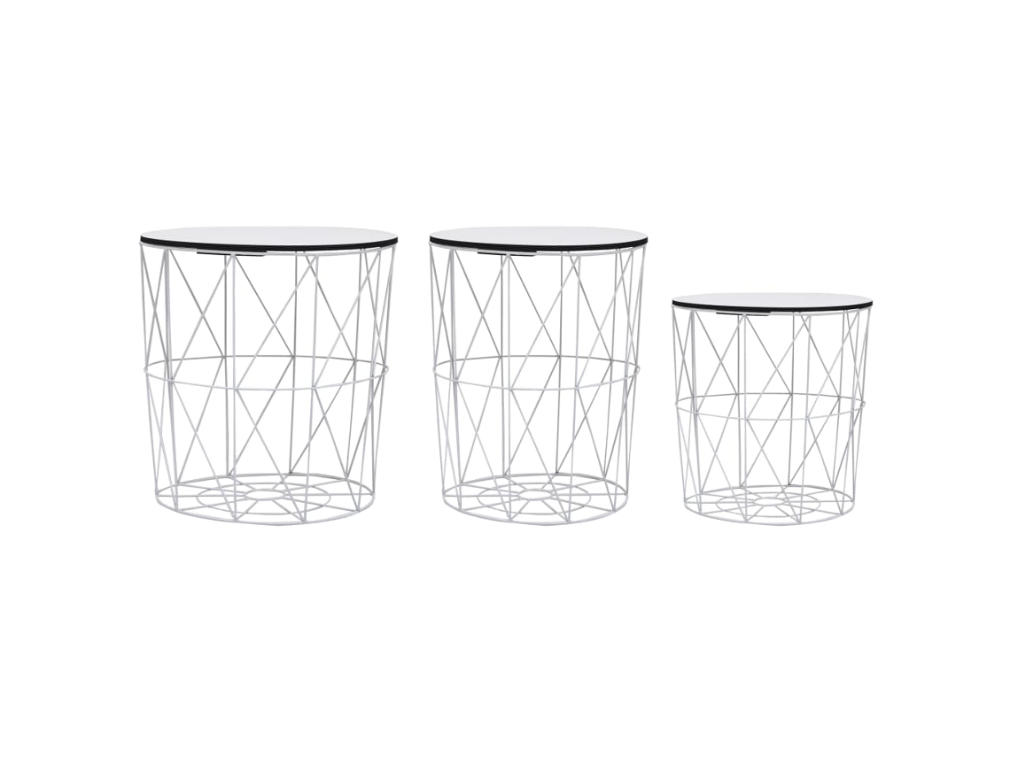 Coffee Table, Coffee Tables Vidaxl Branco Metal (n/a)
