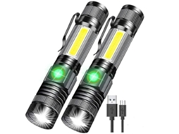 Lanterna Led Magnética Usb Recarregável Com Luz Lateral Cob Lanternas De Zoom Lanternas Led Super Brilhantes Para Acampamento Ao Ar Livre 2 Yunzii