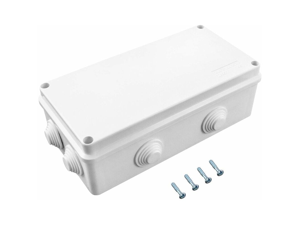 Caixa De Junção À Prova D'água Ip65 Em Plástico Abs Branco, 200 X 100 70 Mm, Para Uso Externo