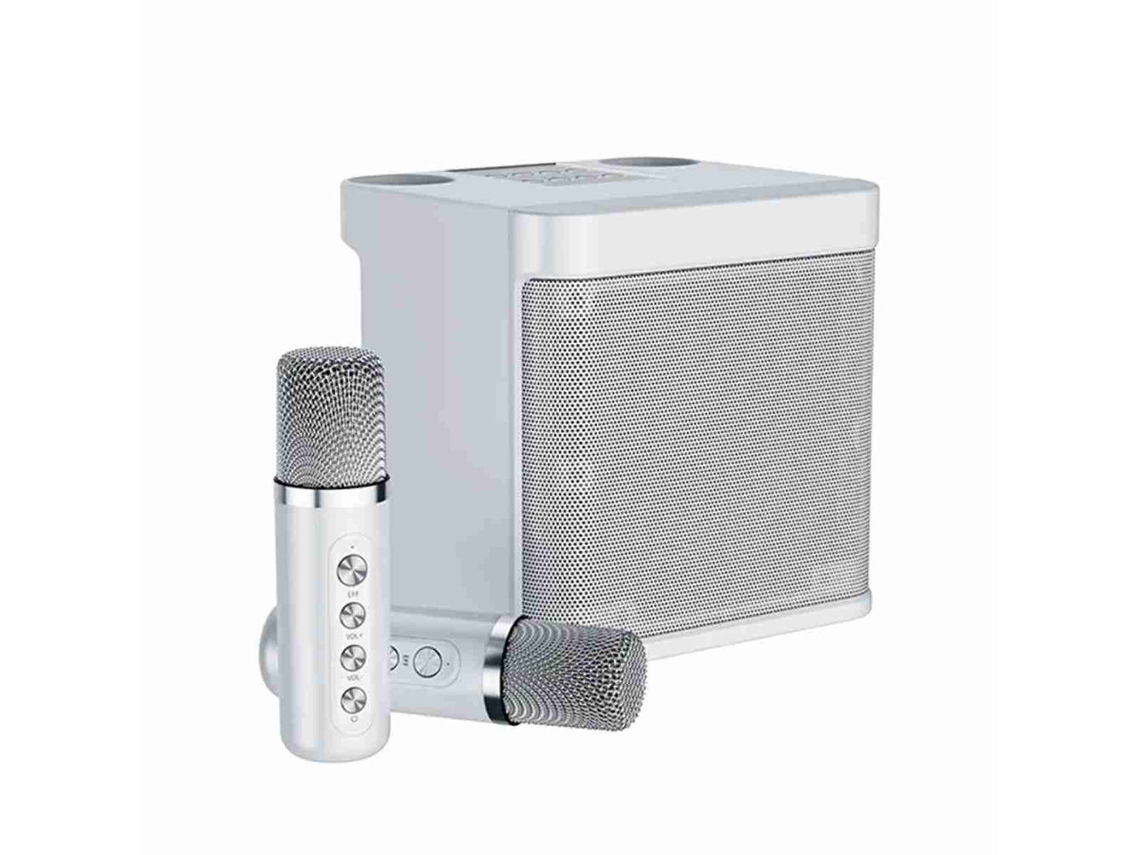Mdug Karaoke Subwoofer Speaker Com Dois Microfones - Bluetooth - 100w - Modificador De Voz