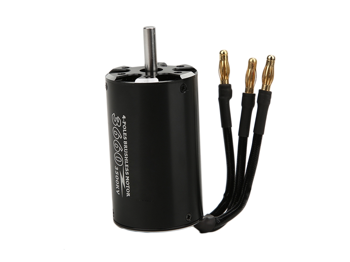 Motor Brushless De 4 Polos Negro 3660 3500 Kv Para Barco Rc 5.0mm Pieza Accesorio Surpass Hobby