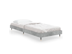 Bed Frame, Bed Frames Vidaxl Cinzeto Madeira Processada (75 X 190 Cm)